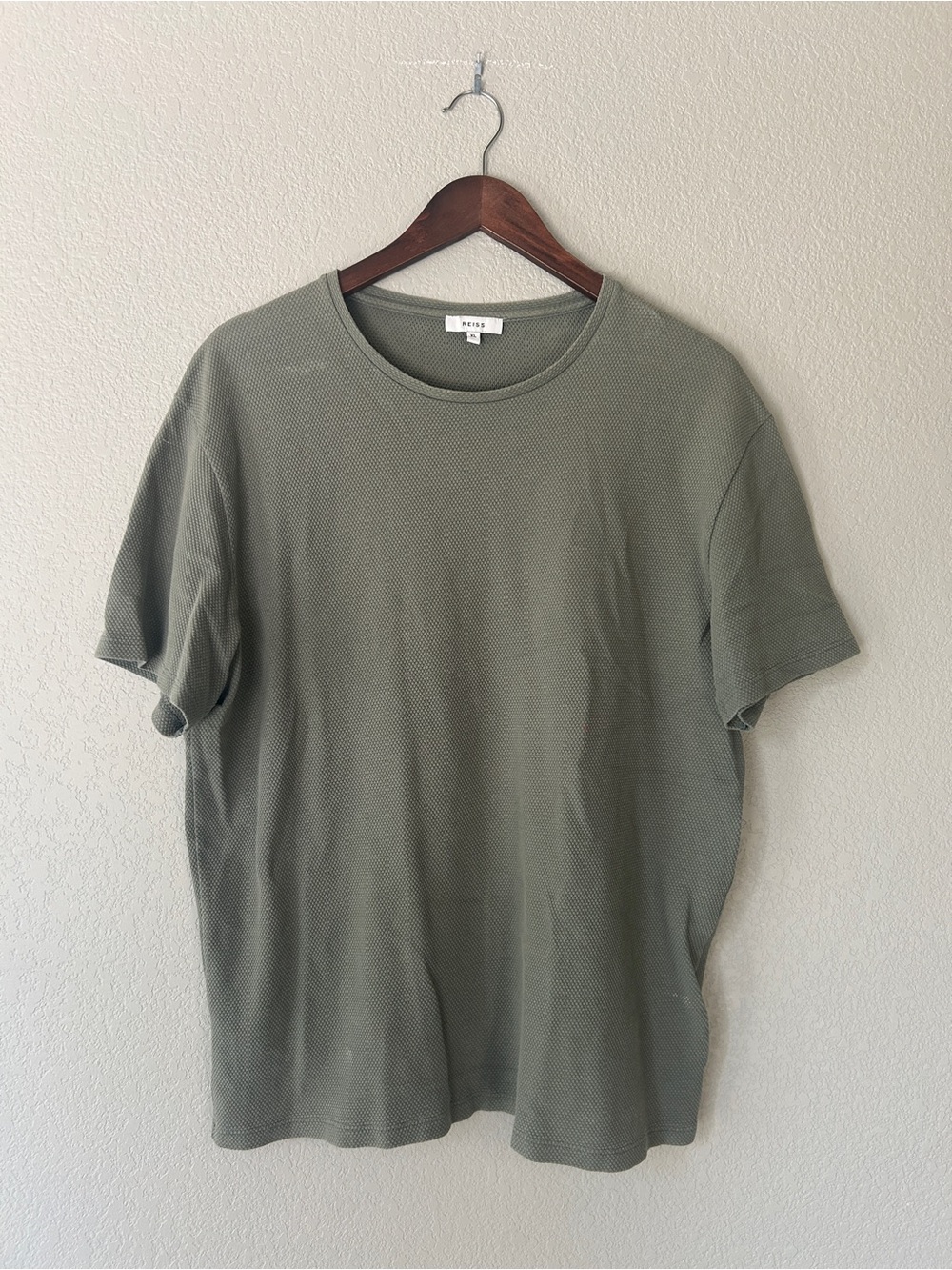 Reiss Olive Crew Neck Short Sleeve Tee | Men’s Xtra Large